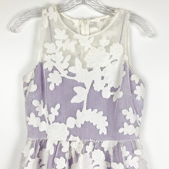 Belle Badgley Mischka Lace and Lavender Fit and Flare Dress Women’s Size 2 - Picture 4 of 11